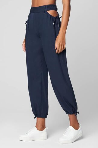 [BLANKNYC] Womens Tencel Gathered Hip & Hem Detailed Trouser, Comfortable & Casual Pants, CUTTIN Ties, 28 in Saudi Arabia