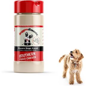 Southern Fried Chicken Flavor Dog Food Topper, Fun People Food Flavors, Powder, Dog Condiments for Meals, Dog Food Toppers for Dogs for Small & Large Breeds,