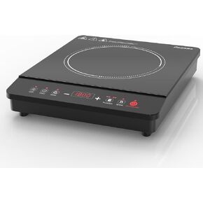 Panana Portable Induction Cooktop Hot Plate Countertop Burner 1800W, 10 Temp Levels, Timer, Auto-Shut-Off, Touch Panel, LED Display, Auto Pot Detection, Child Safety Lock (Red LED Dispaly 2)