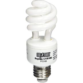 Exo Terra Repti Glo 5.0 Tropical Terrarium Lamp, Compact Fluorescent Reptile Bulb, 26 Watts, PT2187, White