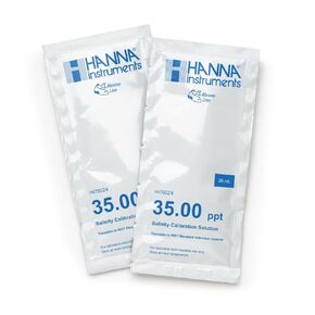 Hanna HI70024p Solution packets - 35 ppt Salinity Calibration Solution Sachets - portable single-use sachets - 25 packs