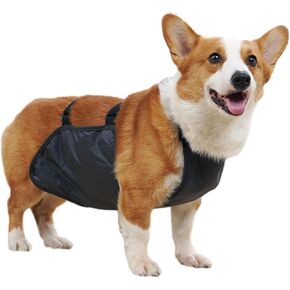 Waterproof Pet Clothes Dog Rain Jacket Belly Cover Corgi Raincoat Dog Bellyband Breathable Anti-Dirty Puppy Outfits Doggy Raincoat Dog Belly Protector