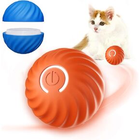 Interactive Cat Toy，Wloom Automatic Moving Cat Toy Ball 2.0 for Cats with Cat Ball Shell,USB Rechargeable Cat Toy Indoor Playing Stimulate Hunting Instinct The Best Gift for Cats