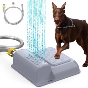 Dog Water Fountain Step On, Paw Activated Dog Drinking Dispenser, Fresh Water Waterer