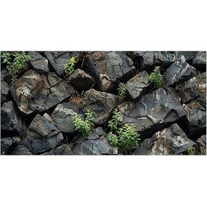 Foggy Forest Terrarium BackgroundStone Green Tree Tropical Reptile Habitat Rainforest Aquarium Background, Polyester Background 6 EVA Double-Sided Tapes 36x18 inches/90x45