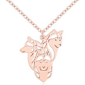 Siberian Husky Family Necklace Puppy Dog Lover Pendant Memorial Necklaces Pendants