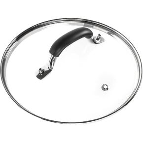 10 Inch Tempered Glass Lid Compatible with 8 Quart Instant Pot and Ninja Foodi, Universal Electric Pressure Cooker Lid with Upgraded Heat-resistant Silicone Handle