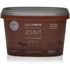 Equithrive Original Joint Supplement Pellets with Resveratrol and Hyaluronic Acid for Horses in Training and Competition and Senior Horses, 1.65 lbs