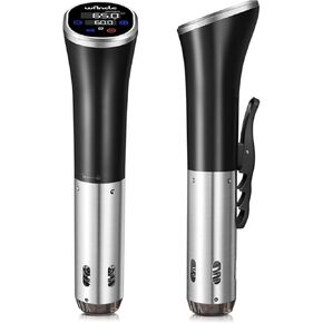 Sous Vide, Wancle Sous Vide Cooker 1100W IPX7 Waterproof Thermal Immersion Circulator With Reservation Function, Easy to store