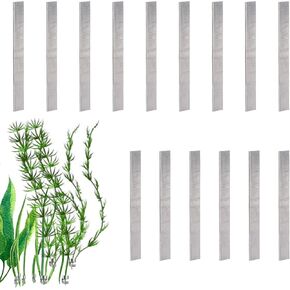 15pcs Aquarium Plant Weights, Bendable Fish Tank Plant Weights Metal Aquarium Plant Over Weight Anchors Cuttable Aquatic Plant Anchors for Ponds Aquarium Prevent Plants Floating