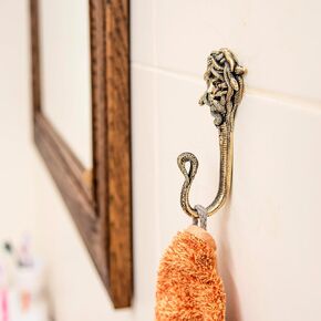 Medusa decorative hanging metal wall hook. Handmade. For Kitchen Living Room Bathroom Bars Hotels. Rack hangers for hanging Coats Towels Keys Hats Purse Backpacks. Unique design. Brass