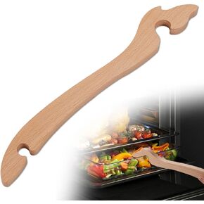 Wooden Oven Rack Puller, Practical Oven Puller Stick Oven Puller Pusher Tool for Toaster Oven Air Fryer Prevent Burns Baking Kitchen Appliances in Kuwait