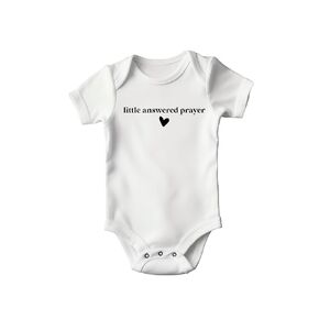 Little Answered Prayer Baby Reveal Pregnancy Announcement For Pictures (Newborn, White)