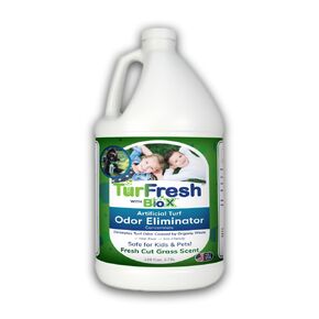 with BioX Artificial Turf Odor Eliminator Concentrate 1 Gallon Fresh Cut Grass Scent