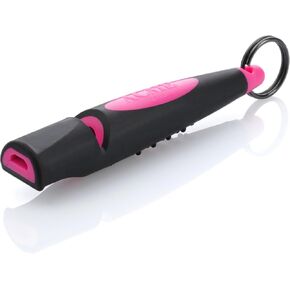 ACME Alpha 211.5 Professional Dog Training Whistle with Enhanced Ergonomic Grip. BPA-Free Plastic. 110 dBA. Long Range. Standardized Frequency. Weatherproof. Made in The UK (Black on Day Glow Pink)