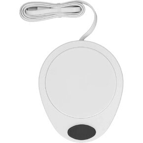 USB Mug Warmer Constant Temp Waterproof Adjustable Electric Beverage Heating Plate for Ceramic Coffee Cups (White)