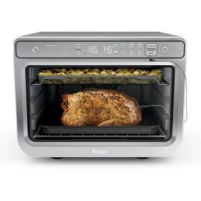 Ninja Prestige Smart XL with Pro Cook System 10-in-1 Air Fry Digital Countertop Convection Toaster Oven with Air Fry, Air Roast, Broil & Bake, Pro Cook Thermometer, 1800 Watts, Stainless Steel, DT551 in Kuwait