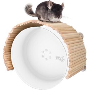 Chinchilla Natural Birch Wood Flexible Platform Toy, Chinchilla Running Wheel Fence, Small Animal Climbing Toys for Chinchilla Guinea Pig Rabbit Hamsters Gerbils Rat and Other Small Animals