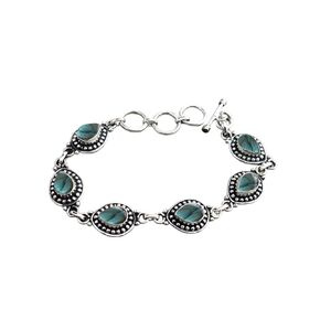925 Silver Overlay Bracelet, Pear Natural Gemstone Bracelet, Handmade Birthstone Bracelet Women Jewelry Gifts For Her Wife Women Sister Girlfriend (amethyst)