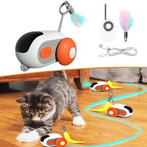 Turbo Tail 2.0 Cat Toy, 2024 Turbo Tail 2.0 Mouse Cat Toy, Three Modes Interactive Teazys Cat Toy, Turbo Tail Popper Cat Toy, Gravity-Sensing Movement, Let Your Cat Play Happily (Orange)