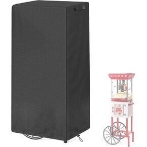 Popcorn Cart Cover Waterproof 420D Oxford Popcorn Maker Cart Covers Protective Outdoor Indoor Popcorn Machine Cart Dust Cover (25"L X 18"W X 52"H)