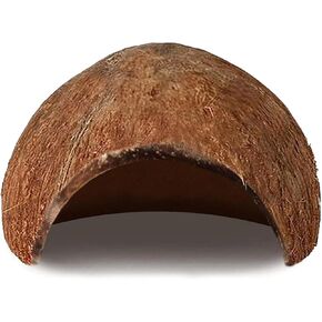 SunGrow Betta Fish Cave, Habitat Made from Coconut Shell, Soft-Textured Smooth Edged Spacious Hideout, for Resting and Breeding, 1 Pc