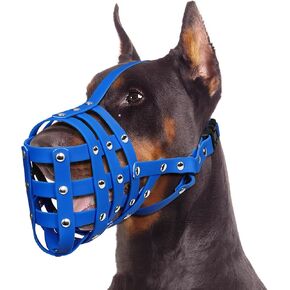 كمامة كلب بدون نباح، كمامة سلة PVC ناعمة للكلاب المتوسطة والكبيرة الحجم مع خطم طويل، كمامة قابلة للتنفس لمنع العض، والكسح للدوبيرمان، والراعي الألماني، والسلالات العدوانية، والاستمالة in Kuwait