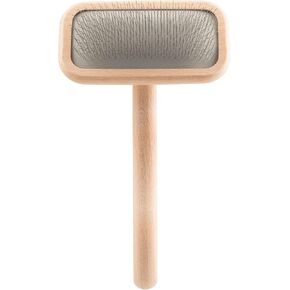 Chris Christensen Mark II Slicker Brush, Groom Like a Professinal, Stainless Steel Pins, Lightweight Beech Wood Body, Ground and Polished Tips, Small