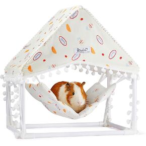 أرجوحة خنزير غينيا مع حامل قوي، سرير معلق على شكل خنزير غينيا لطيف، أرجوحة صوف فأر ناعمة قابلة للغسل، موئل خنزير غينيا الجميل لديكور القفص، أرجوحة حيوانات صغيرة لقنفذ الخنازير in Kuwait