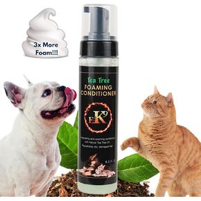 E3 Tea Tree Foaming Conditioner (K9) - 8.5oz - Deep Cleansing & Soothing Formula for Pets, with Nano Vitamins A, C, E, & F | Trusted by Professionals | with The Goodness of Tea Tree
