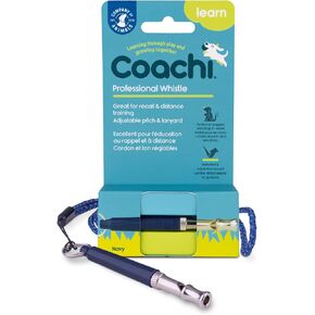 Coachi Professional Whistle, Adjustable Pitch, High Pitch, Recall Training, Lightweight & Compact, Adjustable Reflective Lanyard, Sensitive Dogs, Suitable for Dog & Puppy Training