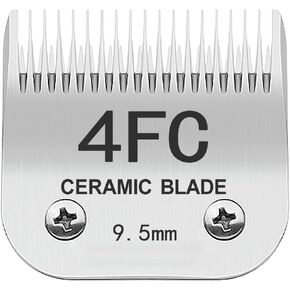 7FC Blade Dog Grooming Clipper Replacement Blades Compatible with Andis Dog Clippers,Most A5, Wahl KM Series Clippers,Detachable Ceramic Blade,Size-7FC, 1/8-Inch Cut Length (3.2mm) Silver