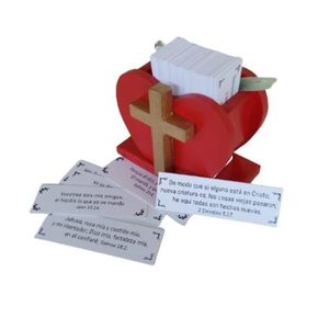 Regalo de Madera, Tarjetas con Promesas de la Palabra de Dios, 108 Tarjetas con Versículos Bíblicos – Tarjetas de oración para meditar, Tarjetas con Pasajes de la Biblia, Regalo de arte cristiano
