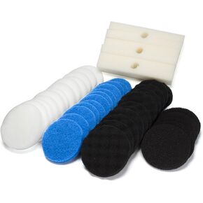 LTWHOME Foam Filter Set, Fine Filters, Carbon Filters, Bio-Foam Filters and Polishing Pads Fit for Fluval FX5 (Pack of 42)