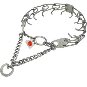 Herm Sprenger Matt Stainless Steel Scratch Resistant Dog Collar with Swivel D-Ring Training Collar for Small Dogs Made in Germany