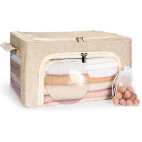 22L Cashmere Sweater Storage Bag Moth Proof & Natural Cedar Ball, Breathable Cashmere Protection Pouch Friendly For Woolen Cashmere Sweaters Storage, Cashmere Moth Protection For Closet Shelf, 2 Pack