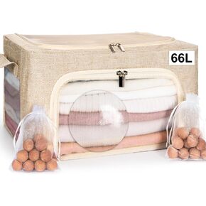 22L Cashmere Sweater Storage Bag Moth Proof & Natural Cedar Ball, Breathable Cashmere Protection Pouch Friendly For Woolen Cashmere Sweaters Storage, Cashmere Moth Protection For Closet Shelf, 2 Pack in Saudi Arabia