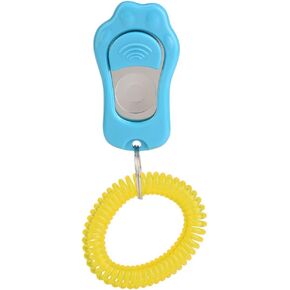 AYNEFY Pet Behavioral Training Clicker, Shaped Adjustable 3 Gears Pet Dog Training Clicker with Wrist Strap for Dogs Cats Birds Horses (Sky Blue)