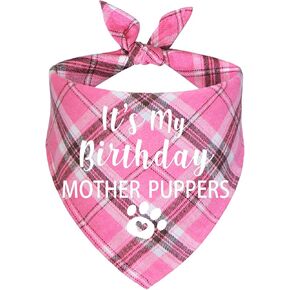 STMK Dog Birthday Bandana, It' s My Birthday Mother Puppers Multi Sizes Dog Birthday Boy Bandana for Small Medium Large Dogs Cats Pets (Blue, Small)
