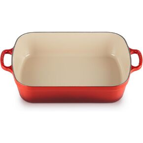 Le Creuset Enameled Cast Iron Signature Rectangular Roaster, 5.25 qt. (11.7" x 16.8") , Cerise