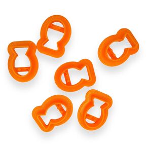 1" Mini Goldfish Shaped Cookie Cracker Cutter Set with Smile, Plastic Fish Shaped Treats Baking Mold for Fondant, Chocolate, Sugar, Clay, Soap Making Cutters For Mini Fish-Shaped Good (6 Piece Set)