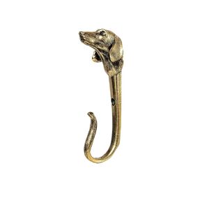 Duchshund decorative hanging metal wall hook. Handmade made of brass. For Kitchen Living Room Bathroom. Rack hangers for hanging Coats Towels Keys Hats Purse Backpacks. Unique design. Gold