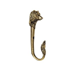 Bear (Paw) hanging metal strong wall hook. Handmade made of brass. For Kitchen Living Room Bathroom. Rack hangers for hanging Coats Towels Keys Hats Purse Backpacks. Unique design. Gold