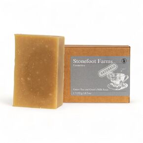 Mens Green Tea Soap Bar - Goat Milk Soap Bar - Natural and Organic Soap for Dry Skin, Handmade Goat Milk Soap, Best Bar Soap for Eczema, All Natural for Face and Body, Mens Bar Soap