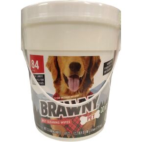 Brawny Pet Wet Cleaning Wipes, white