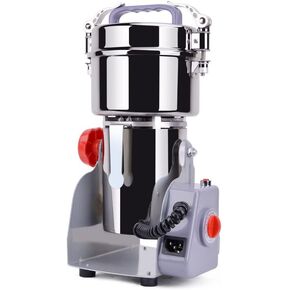 2000g Electric Grinding Machine Commercial Grain Mill Grinder for Dry Food Coffee Cereal Corn Seeds Seasonings Wheat Condiment Pulverizer 110V, 15x7.9in, Silver in Kuwait
