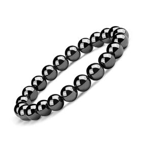 8MM Hematite Bracelets, Healing Root Chakra Gemstones with Magnet for Adults, Protection from Evil, Stress Anxiety Relief, Negative Shield, Come with Gift Box & Velvet Pouch