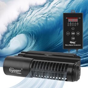 hygger Wave Maker For Aquarium, Magnetic DC 24V 50W Aquarium Powerhead, 3430GPH Adjustable Cross Flow Pump with LED Display Controller, Wavemaker For Freshwater Marine Reef Aquariums 80-300 Gallon