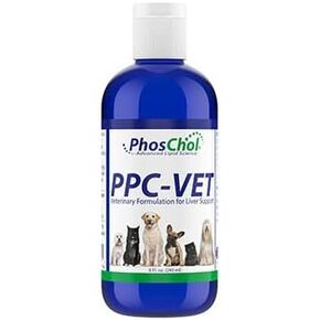 PPC-Vet Polyunsaturated Phosphatidylcholine Liver and Brain Health Supplement for All Sized Cats and Dogs 1000mg PPC / 5mL - Liposomal Liquid 8 oz