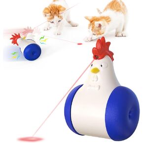 Cat Laser Pointer, Led Light Pointer Cat Toys for Indoor Cats, Cat Toys for Chirstmas Gifts 180 Degree Self Balancing Toy/Automatic Ball/Bird Chirping/Moving Cat Balls